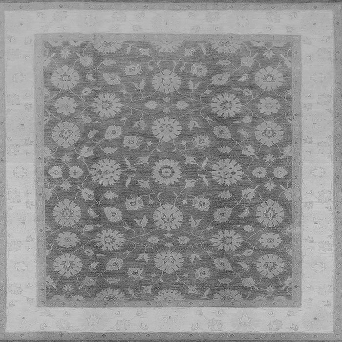 Square Machine Washable Oriental Gray Traditional Rug, wshurb507gry