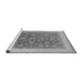 Sideview of Machine Washable Oriental Gray Traditional Rug, wshurb507gry