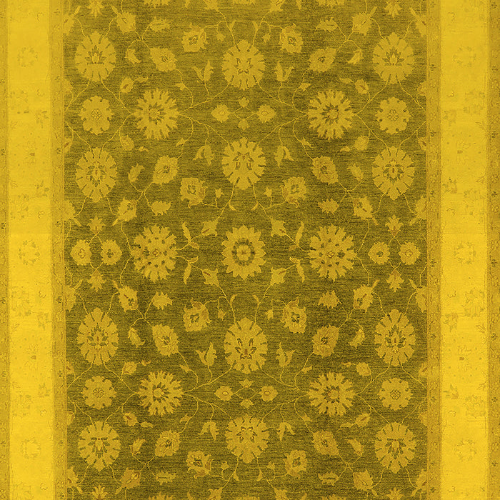 Oriental Yellow Traditional Rug, urb507yw