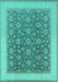 Oriental Turquoise Traditional Rug, urb507turq