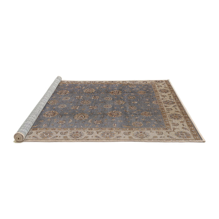 Sideview of Machine Washable Industrial Modern Puce Purple Rug, wshurb508