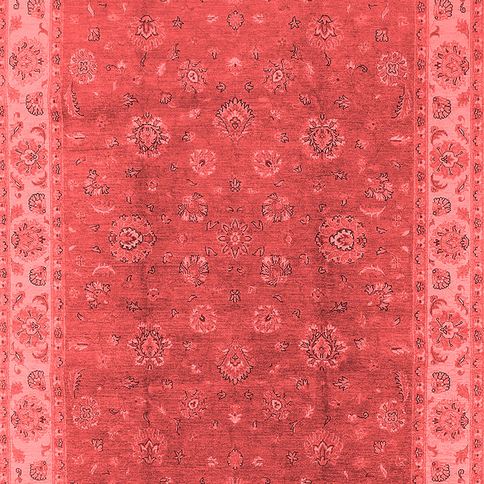 Machine Washable Oriental Red Traditional Rug, wshurb508red
