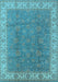 Oriental Light Blue Traditional Rug, urb508lblu