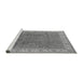 Sideview of Machine Washable Oriental Gray Traditional Rug, wshurb508gry