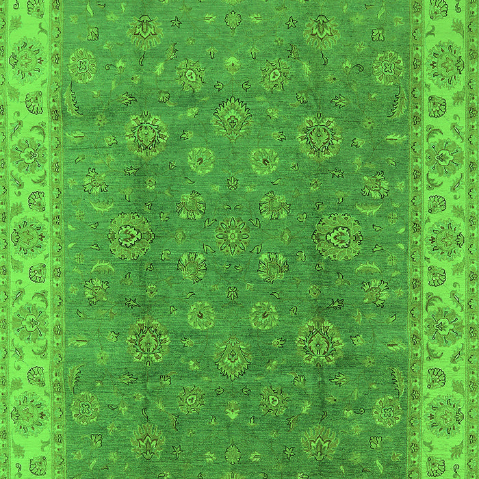 Oriental Green Traditional Rug, urb508grn
