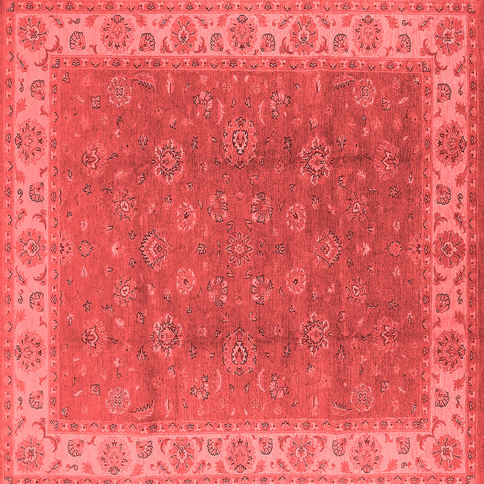 Machine Washable Oriental Red Traditional Rug, wshurb508red