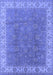 Machine Washable Oriental Blue Traditional Rug, wshurb508blu