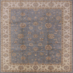 Square Mid-Century Modern Puce Purple Oriental Rug, urb508