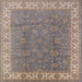 Square Mid-Century Modern Puce Purple Oriental Rug, urb508