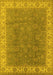 Oriental Yellow Traditional Rug, urb508yw