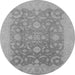 Round Oriental Gray Industrial Rug, urb509gry