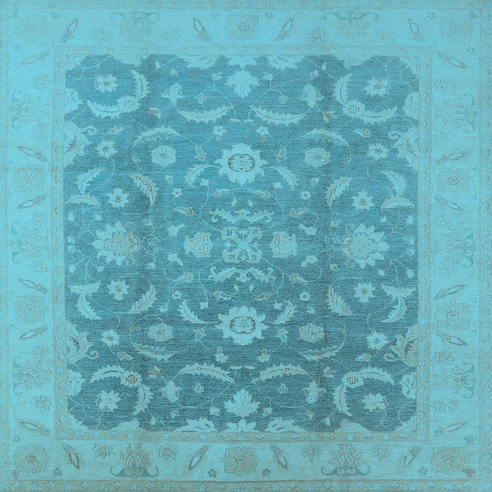 Square Oriental Light Blue Industrial Rug, urb509lblu