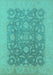 Oriental Turquoise Industrial Rug, urb509turq