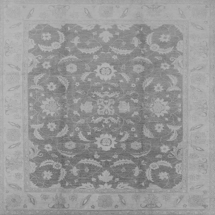 Square Machine Washable Oriental Gray Industrial Rug, wshurb509gry