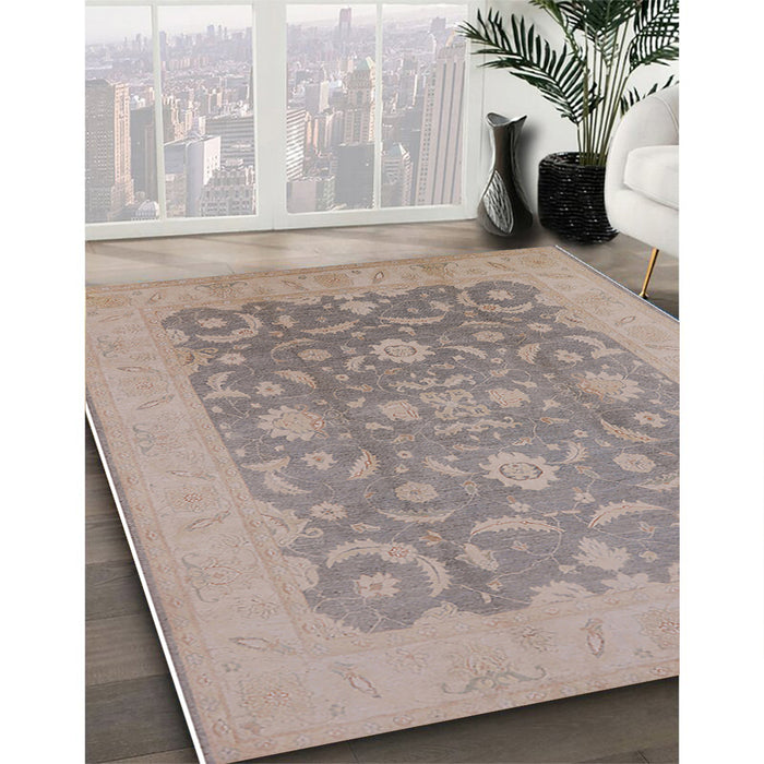 Machine Washable Industrial Modern Rose Dust Purple Rug in a Family Room, wshurb509
