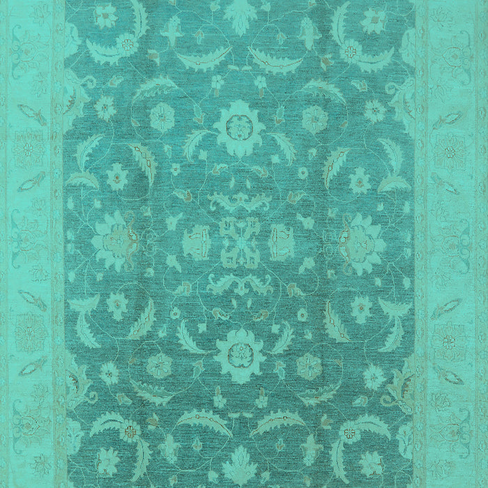 Machine Washable Oriental Turquoise Industrial Area Rugs, wshurb509turq