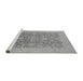 Sideview of Machine Washable Oriental Gray Industrial Rug, wshurb509gry