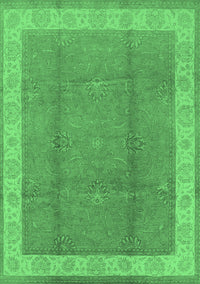 Oriental Emerald Green Traditional Rug, urb510emgrn