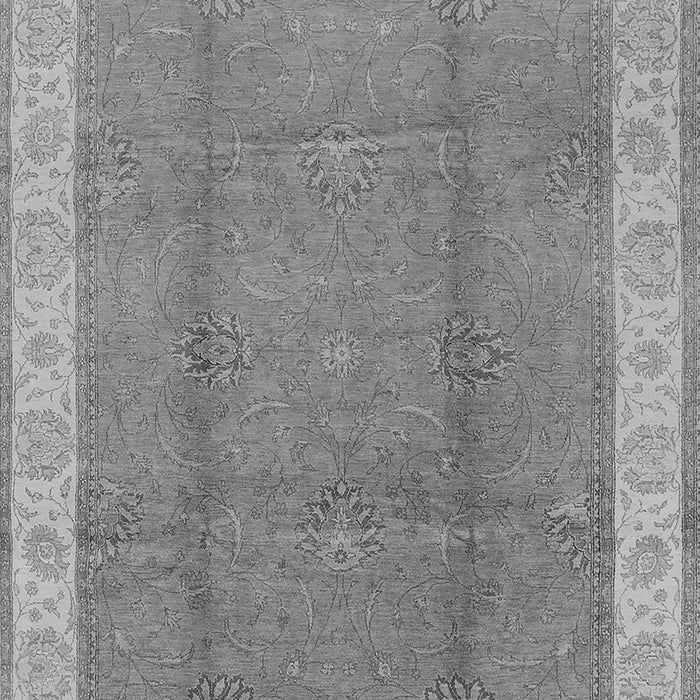 Machine Washable Oriental Gray Traditional Rug, wshurb510gry