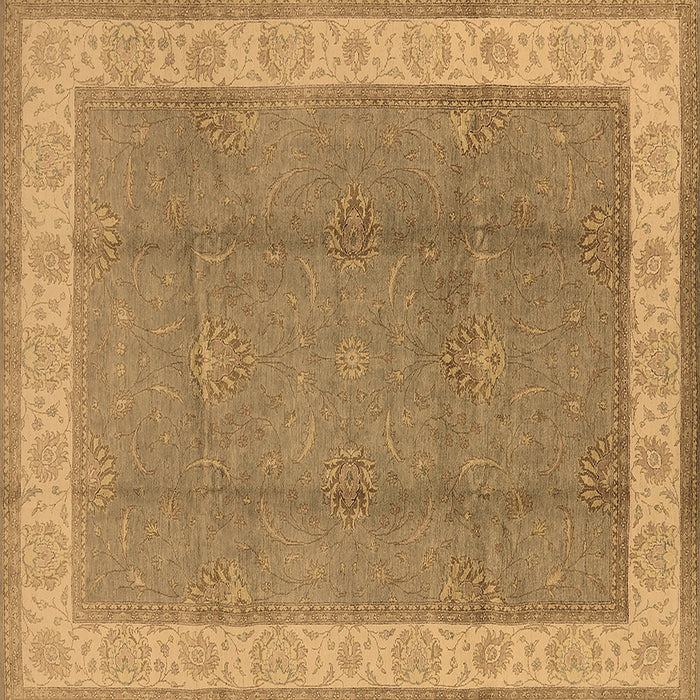 Square Oriental Brown Traditional Rug, urb510brn