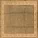 Square Oriental Brown Traditional Rug, urb510brn