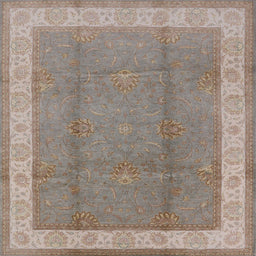 Square Machine Washable Industrial Modern Dark Almond Brown Rug, wshurb510