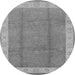 Round Oriental Gray Traditional Rug, urb510gry