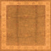 Square Oriental Orange Traditional Rug, urb510org