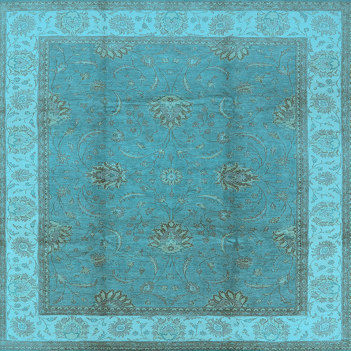 Square Oriental Light Blue Traditional Rug, urb510lblu