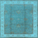 Square Oriental Light Blue Traditional Rug, urb510lblu