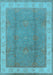 Oriental Light Blue Traditional Rug, urb510lblu