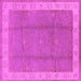 Square Oriental Pink Traditional Rug, urb510pnk