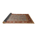 Sideview of Mid-Century Modern Mahogany Brown Oriental Rug, urb511