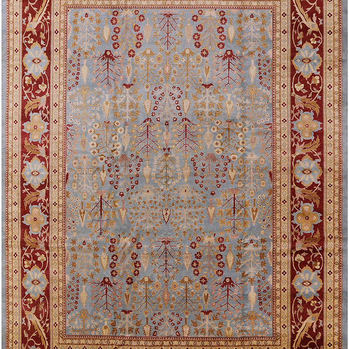 Mid-Century Modern Mahogany Brown Oriental Rug, urb511