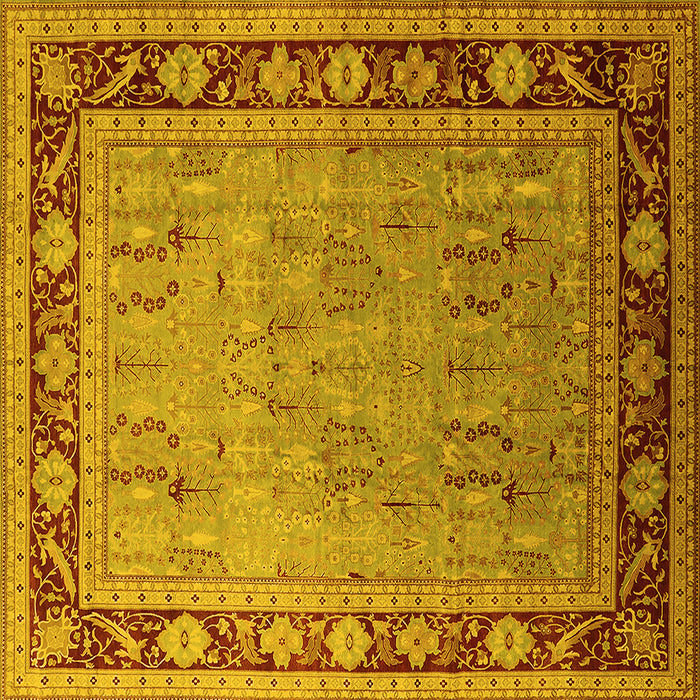 Square Oriental Yellow Industrial Rug, urb511yw