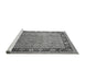 Sideview of Machine Washable Oriental Gray Industrial Rug, wshurb511gry