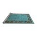 Sideview of Machine Washable Oriental Light Blue Industrial Rug, wshurb511lblu