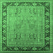 Square Oriental Emerald Green Industrial Rug, urb511emgrn