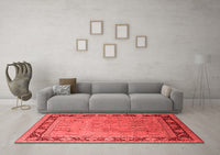 Machine Washable Oriental Red Industrial Rug, wshurb511red