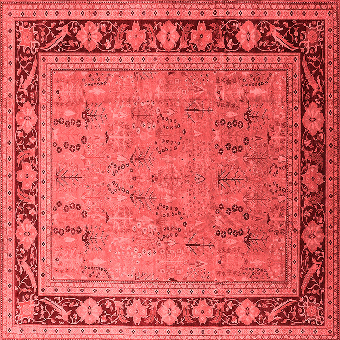 Machine Washable Oriental Red Industrial Rug, wshurb511red