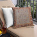 Front View of Mid-Century Modern Urban Square Mahogany Brown Throw Pillow, 18 inch by 18 inch, pwurb511