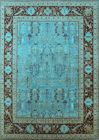 Oriental Light Blue Industrial Rug, urb511lblu