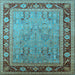 Square Oriental Light Blue Industrial Rug, urb511lblu