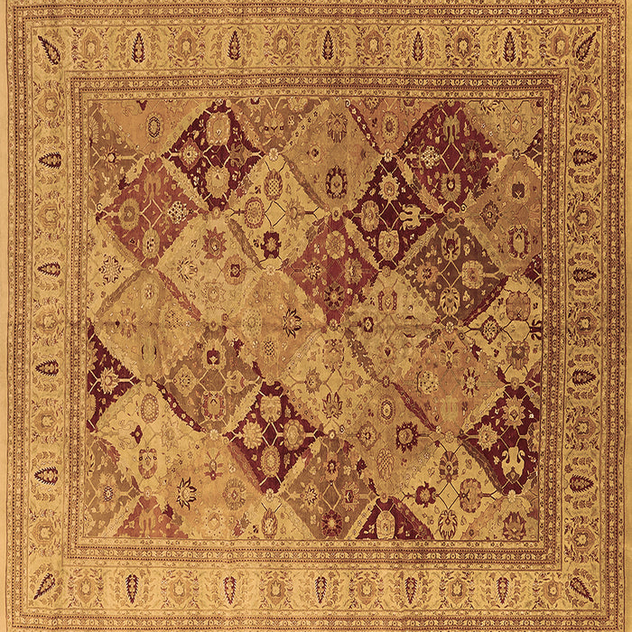 Square Oriental Brown Industrial Rug, urb512brn