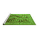 Sideview of Machine Washable Oriental Green Industrial Area Rugs, wshurb512grn