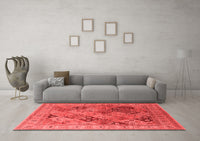 Machine Washable Oriental Red Industrial Rug, wshurb512red