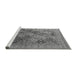 Sideview of Machine Washable Oriental Gray Industrial Rug, wshurb512gry