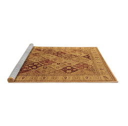 Sideview of Machine Washable Oriental Brown Industrial Rug, wshurb512brn