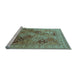 Sideview of Machine Washable Oriental Light Blue Industrial Rug, wshurb512lblu