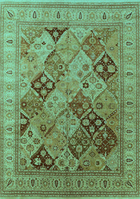 Oriental Turquoise Industrial Rug, urb512turq